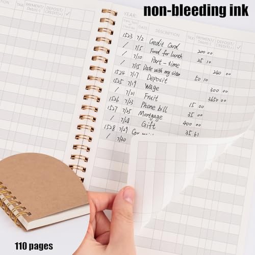 Pack Accounting Ledger Books, Expense Tracker Notebook A5 Budget Bill 2