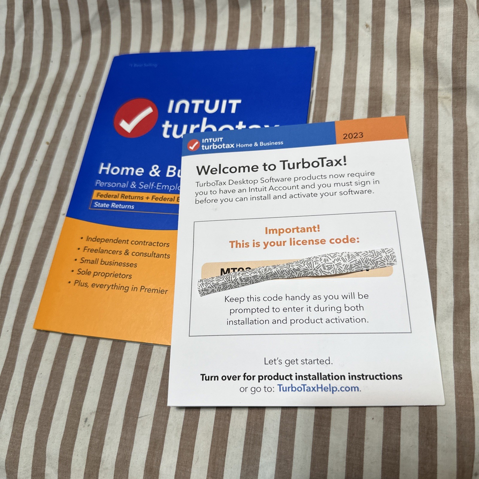 NEW TurboTax Home & Business 2023 Federal + E-file + State PC/Mac USA Open Box