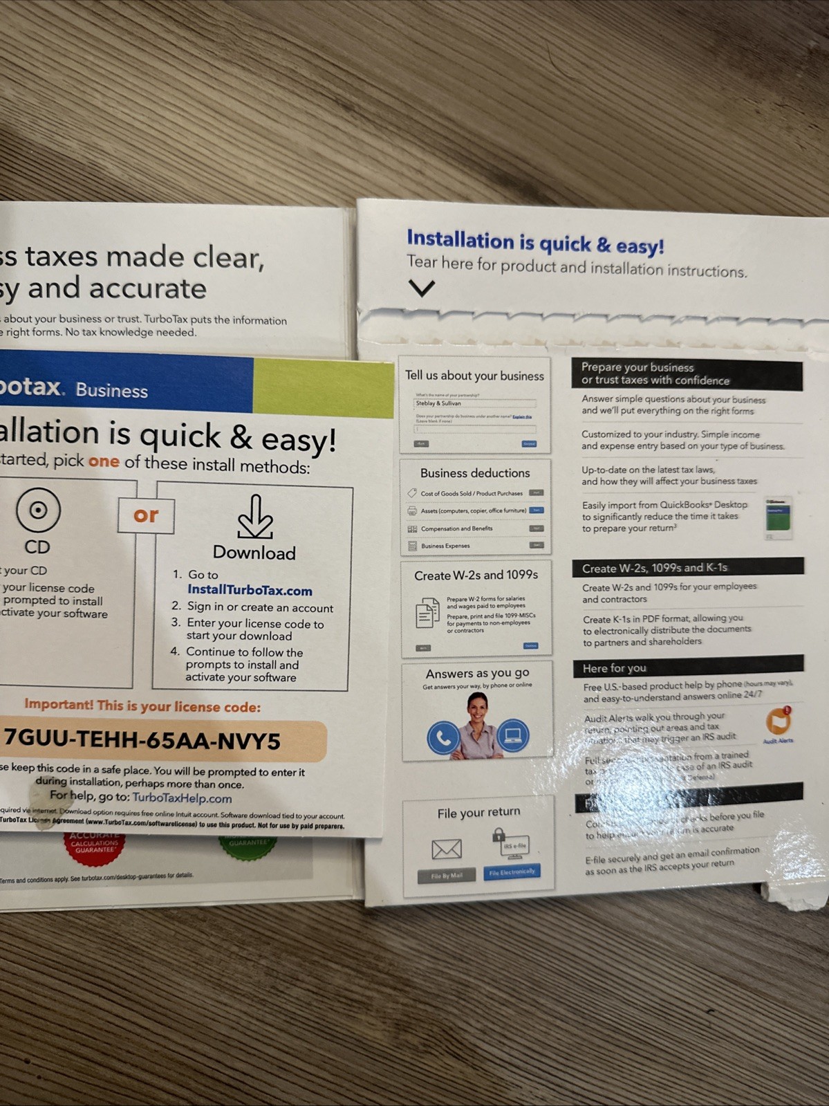 2020 TURBOTAX BUSINESS CD for CORPORATION ESTATE TRUST PARTNERSHIP-USED