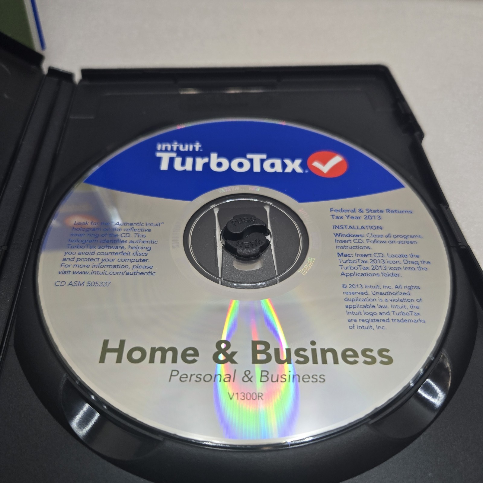 Intuit 2013 TurboTax Federal & State Returns Home & Business Schedule C Premier