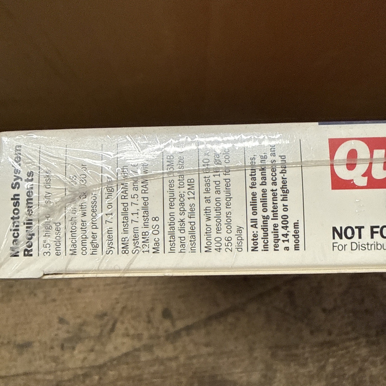 Quicken Basic 98 Sealed NIB!! Macintosh Vintage