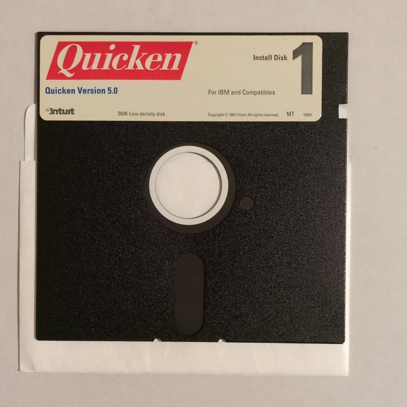 Intuit Quicken Version 5.0 5.25 in Floppy Disc for IBM and Compatibles