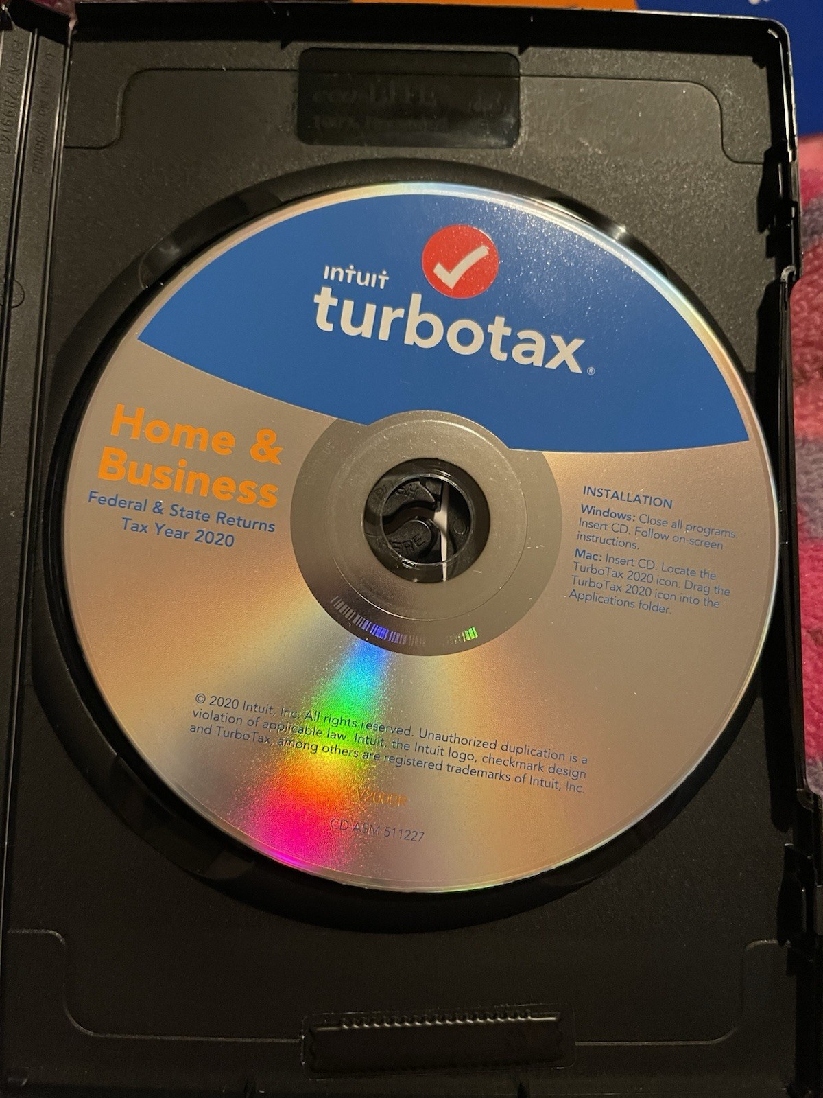 2020 Intuit TurboTax Home & Business Tax Prep CD Windows/Mac