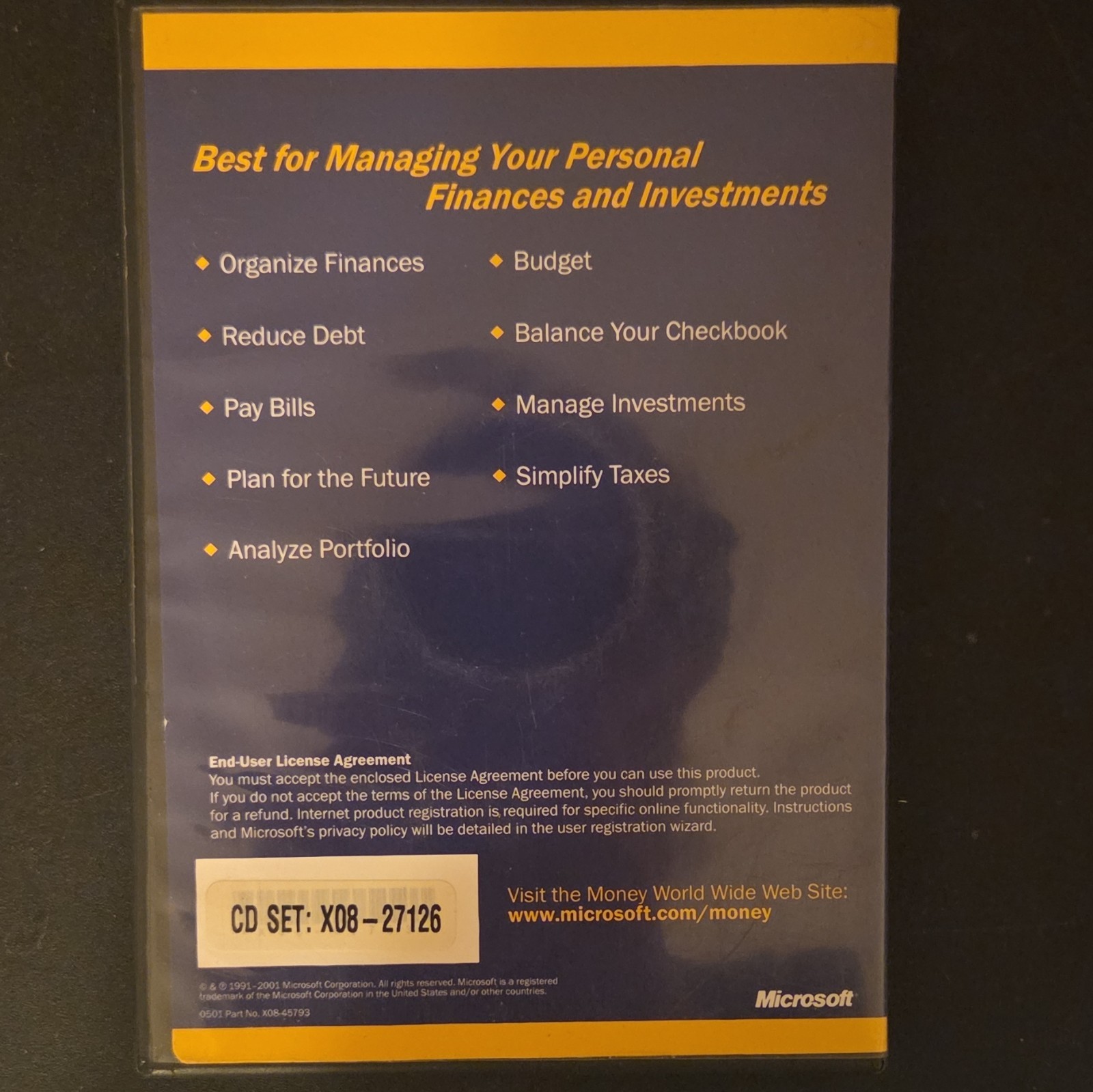 Microsoft Money 2002 Deluxe For Windows Software