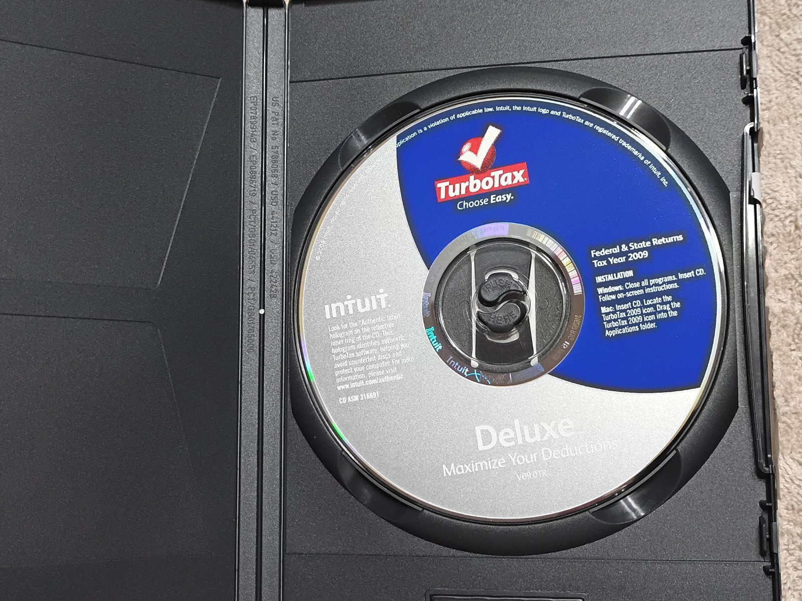 Intuit TurboTax Deluxe Federal and State – Tax Year 2009 – Fast Shipping