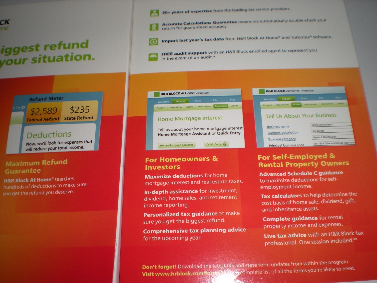 H&R Block 2012 Premium & State. Formerly called TaxCut. Imports Turbotax. New.
