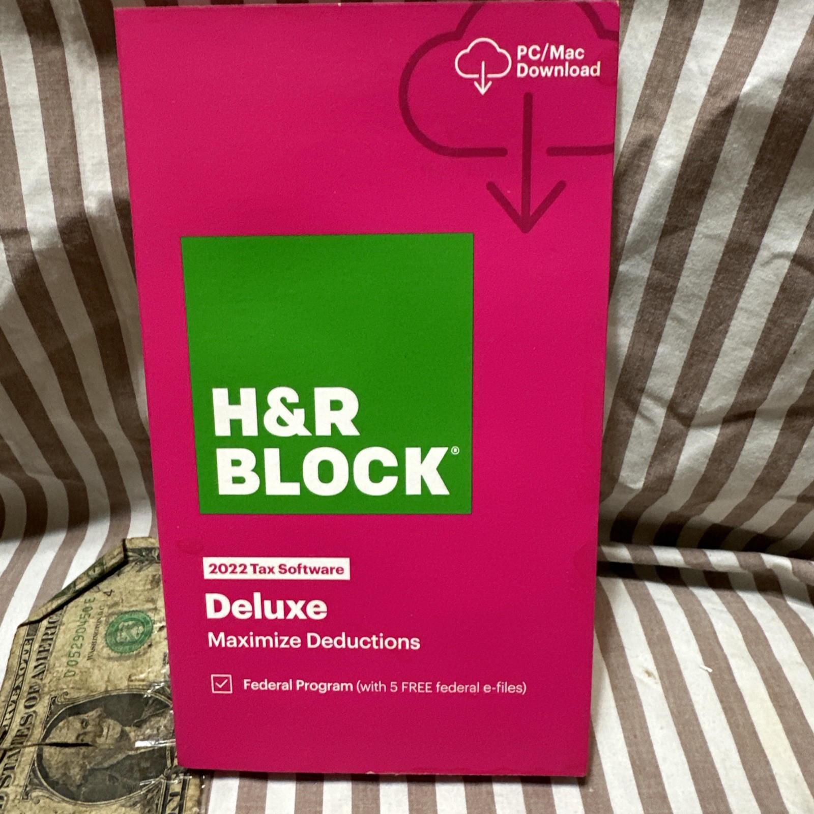 H&R Block Tax Software Deluxe Download No State 2022 PC / MAC Turbotax HR USA