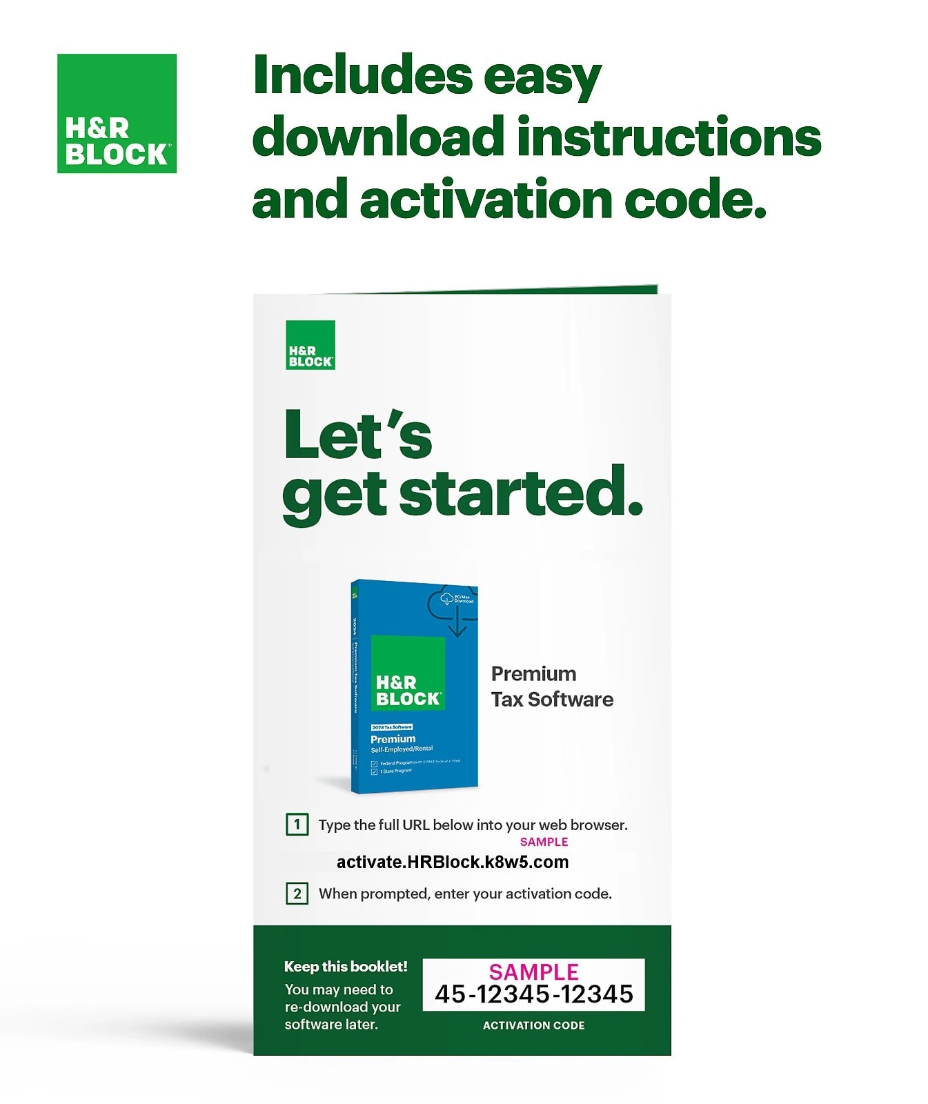 NEW 2025 H&R Block Tax Software Premium for Apple/Mac [Key Card]