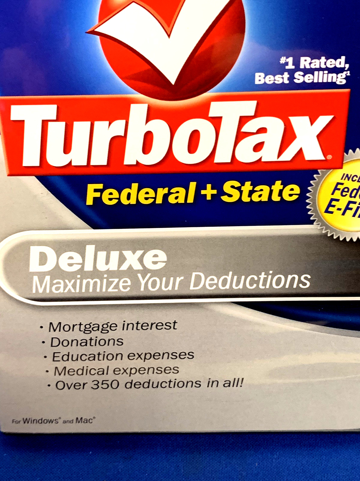 Intuit TurboTax Deluxe 2008 Federal + State for Windows & MAC