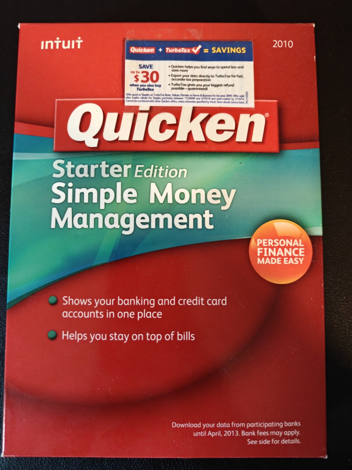Intuit Quicken Simple Money Management, Starter Edition, 2010 (Retail Version)
