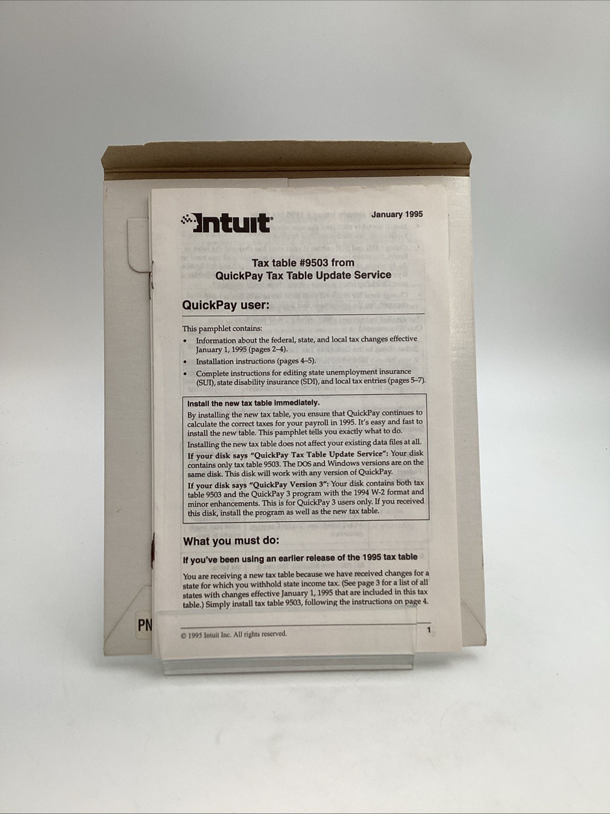 Quicken Financial Solutions Intuit QuickBooks 99 Accounting Software Windows