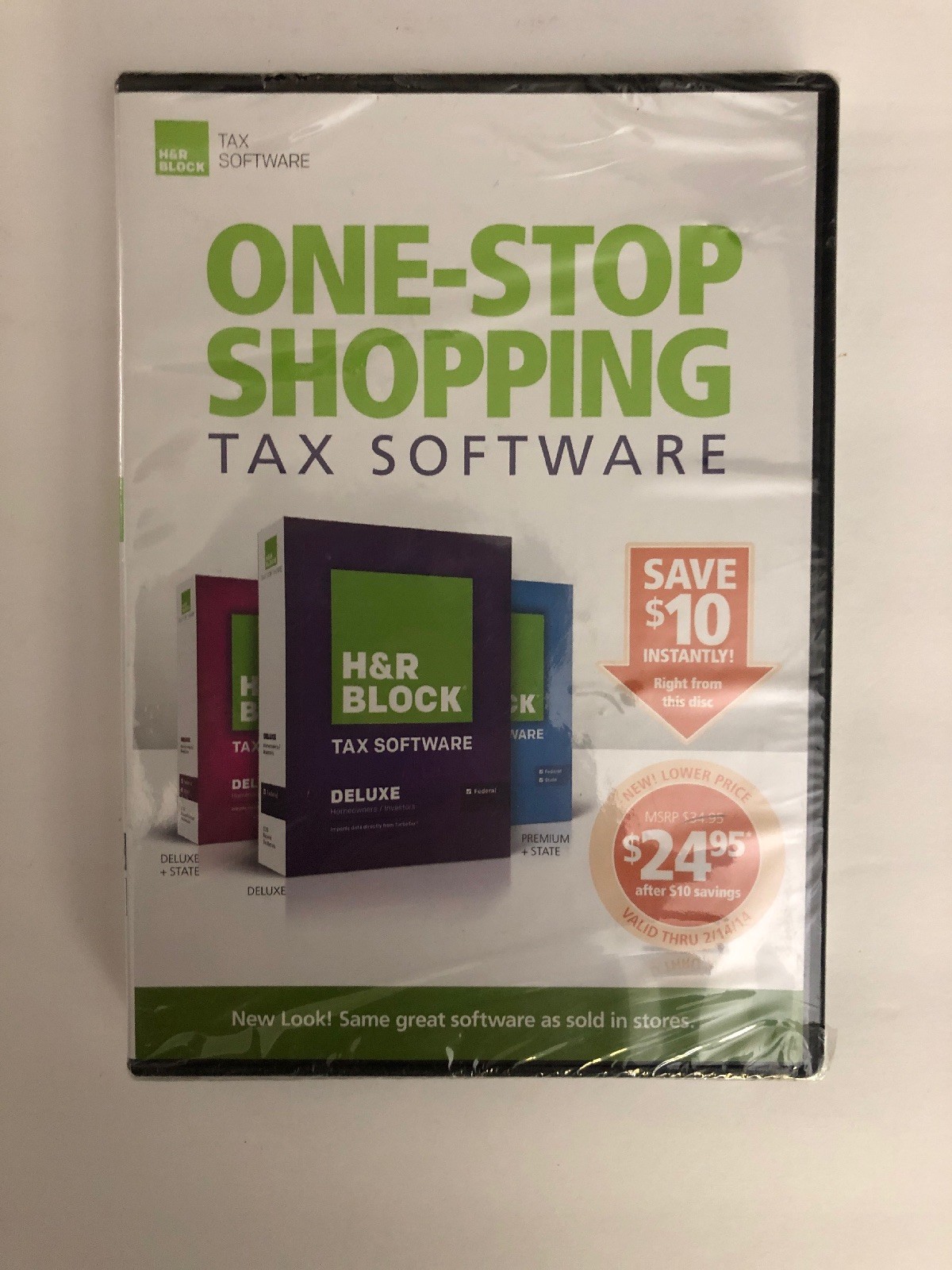 H & R Block One-Stop Shopping Tax Software 2013 Tax Year-RARE-SHIP N 24 HRS-NEW