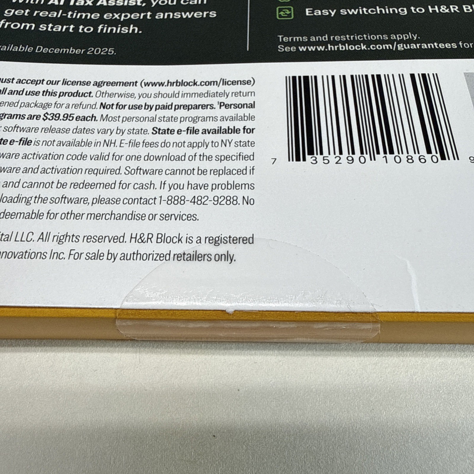 H&R Block Tax Software Basic 2025 PC/Mac [Key Card] NEW