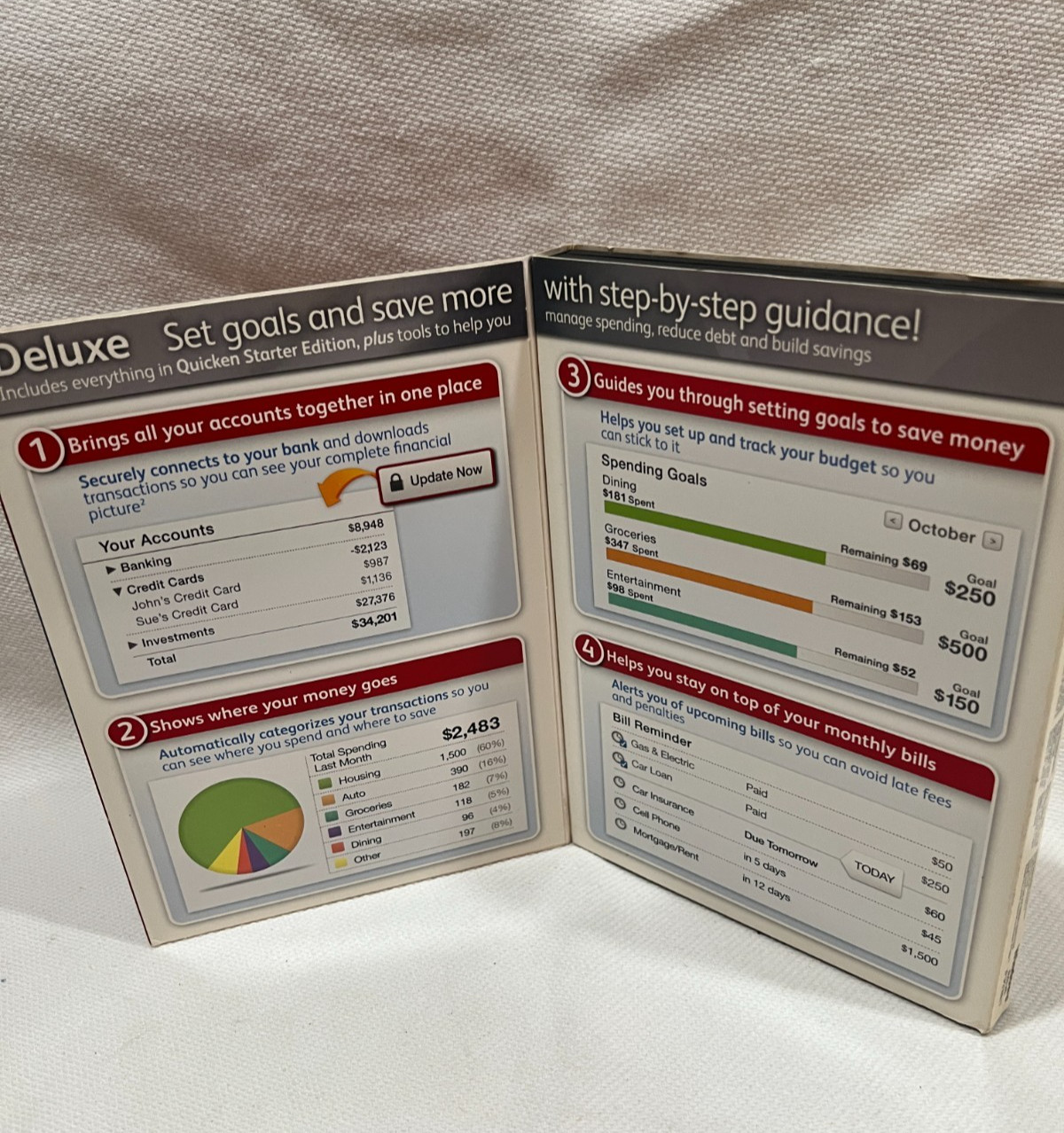Intuit Quicken Deluxe 2011 for Windows XP SP2/Vista/7 NOT FOR Win 10/11