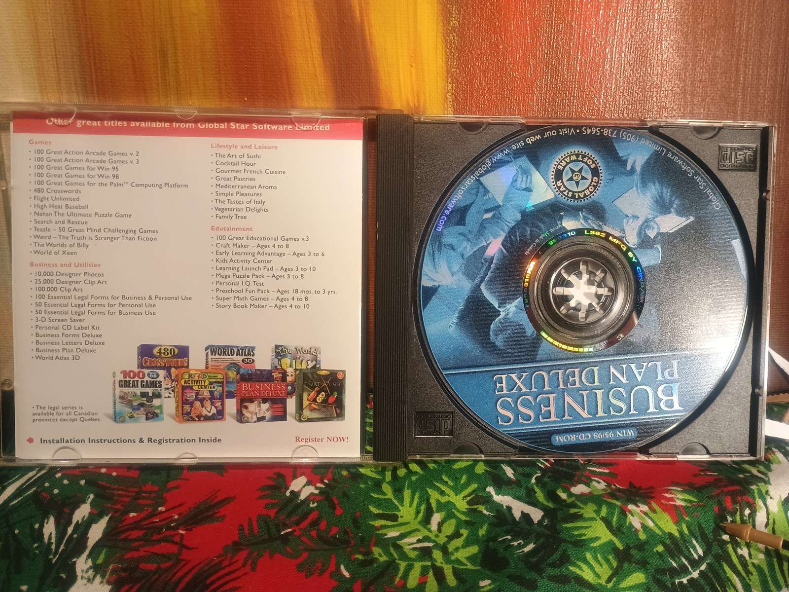 Win 95/98 BUSINESS PLAN DELUXE CDROM Global Star Software