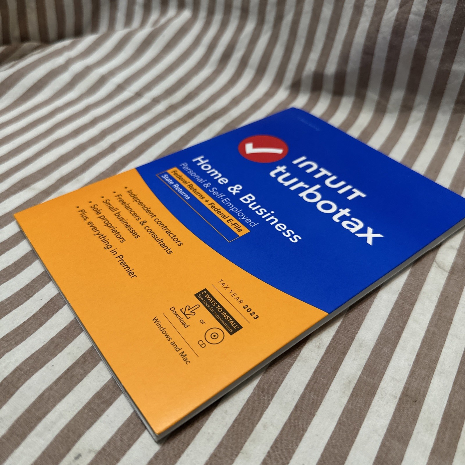 NEW TurboTax Home & Business 2023 Federal + E-file + State PC/Mac USA Open Box