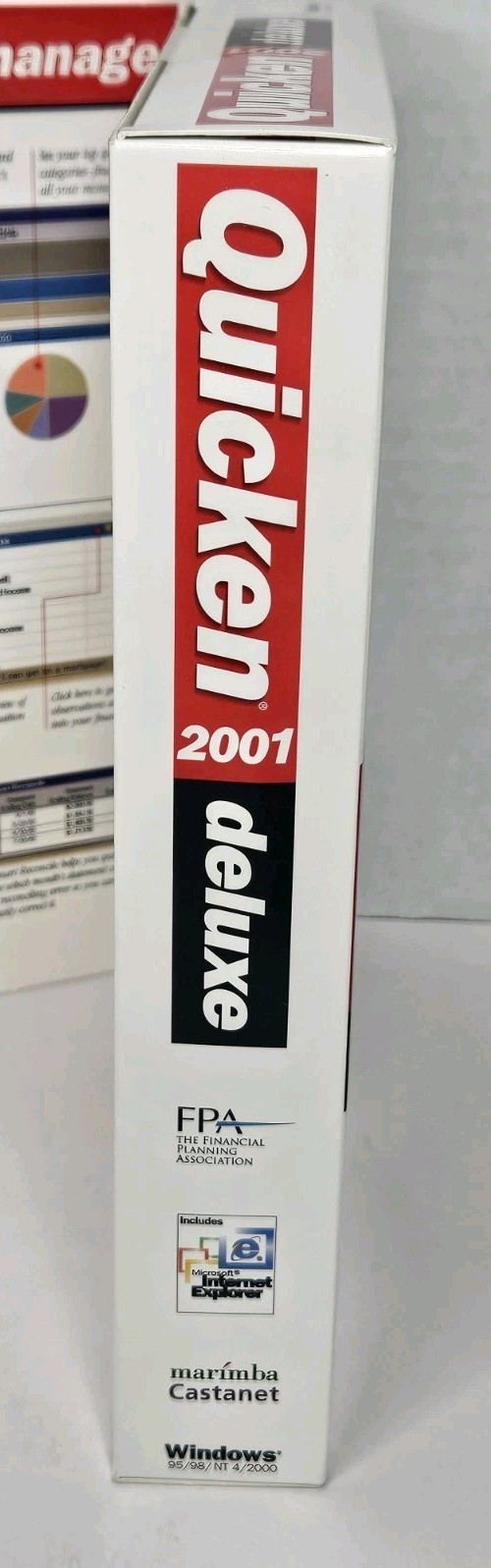 Quicken 2001 Deluxe Windows 95/98/NT 4/2000 Big Box Brand New Sealed PC CD-ROM