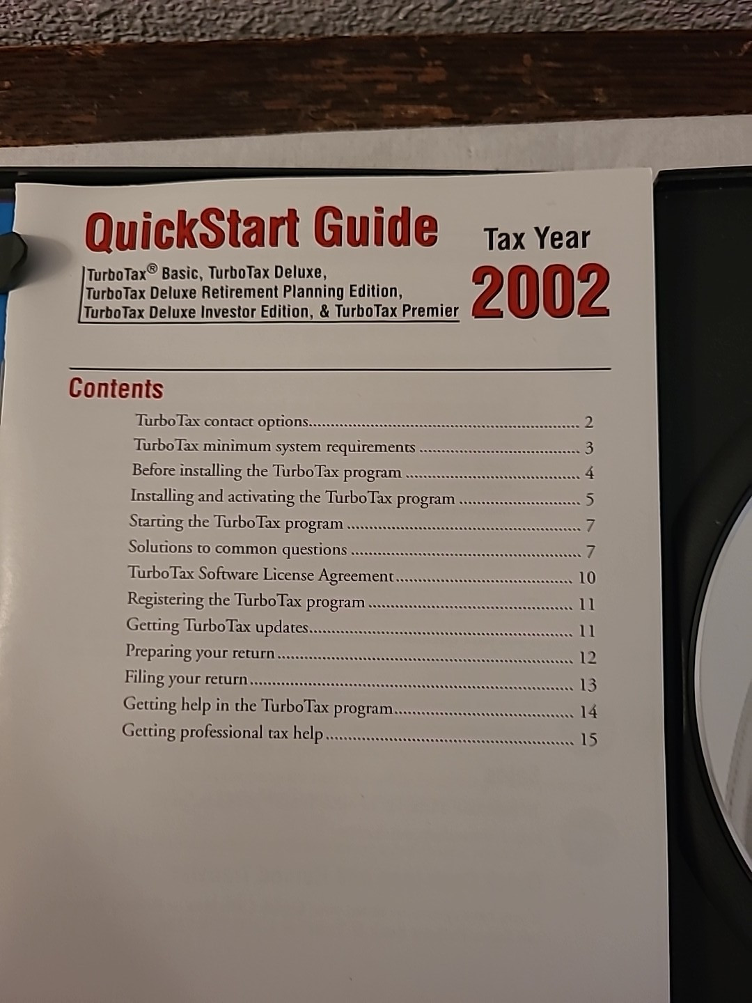 Vintage TurboTax Intuit CD Lot: Quicken 2000, TurboTax 2001, ’02, ’03, 04