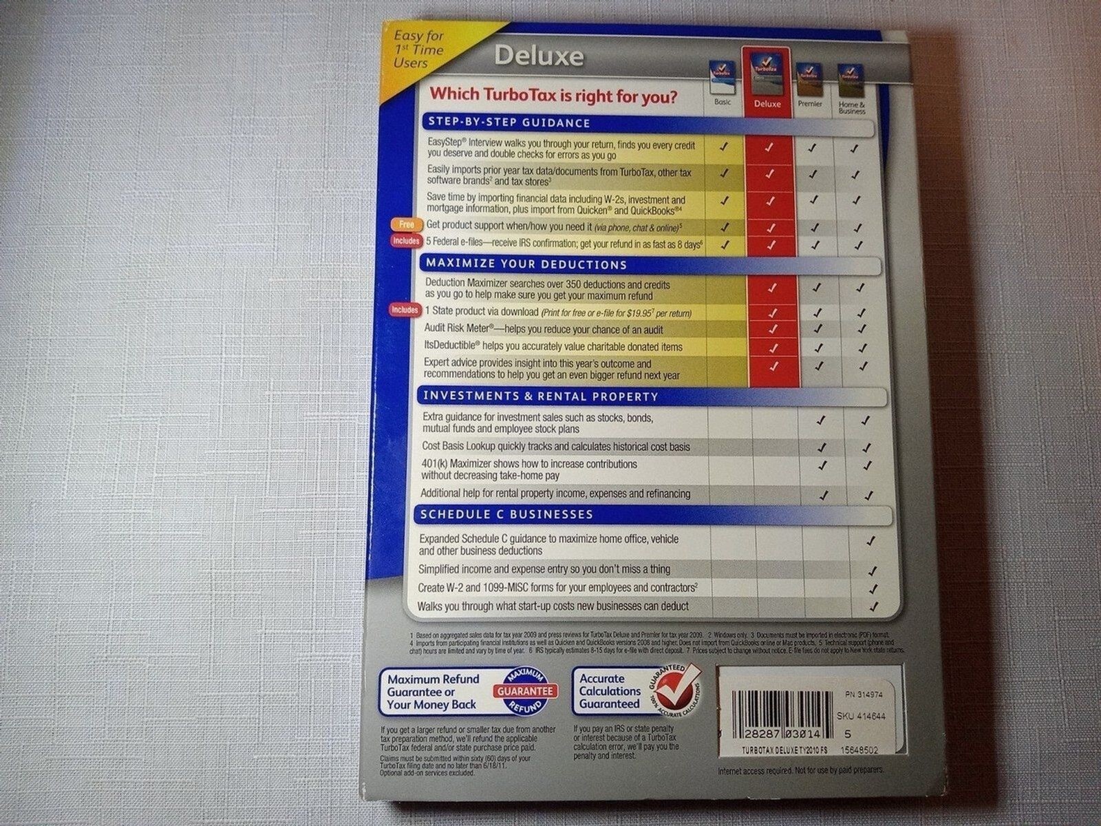 Intuit TurboTax Deluxe Federal and State For Windows & Mac – Tax Year 2009