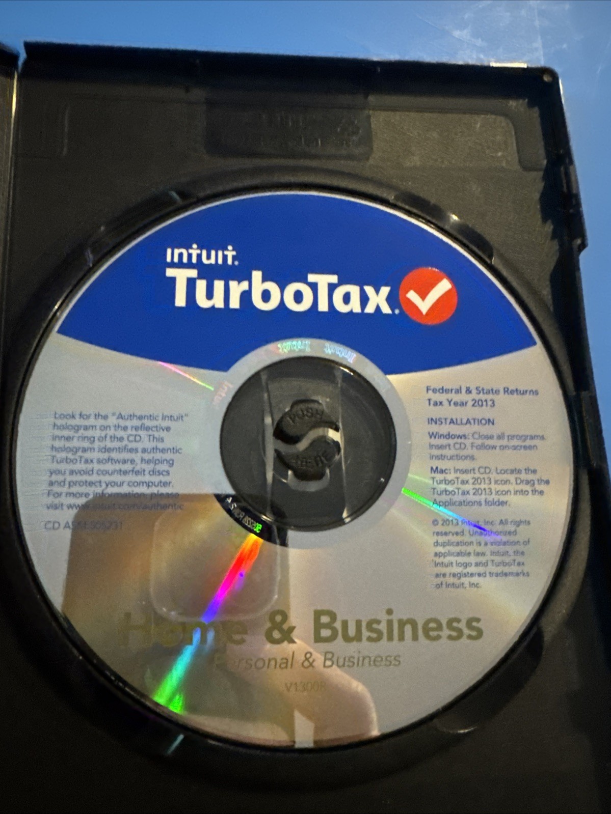 Intuit TurboTax Home & Business 2013 Federal & State Returns VERY GOOD