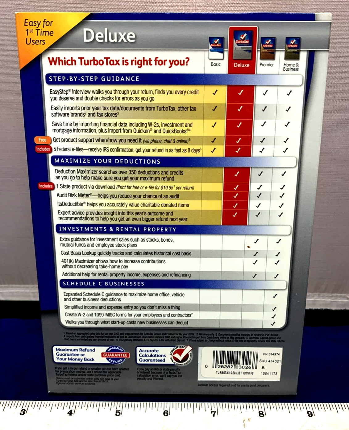 Turbo Tax Deluxe 2010 Federal & State Return Software for Windows & Mac
