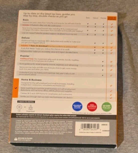 For FEDERAL RETURN ONLY ✅Genuine CD ✅ 2020 TURBOTAX HOME & BUSINESS CD TURBO TAX