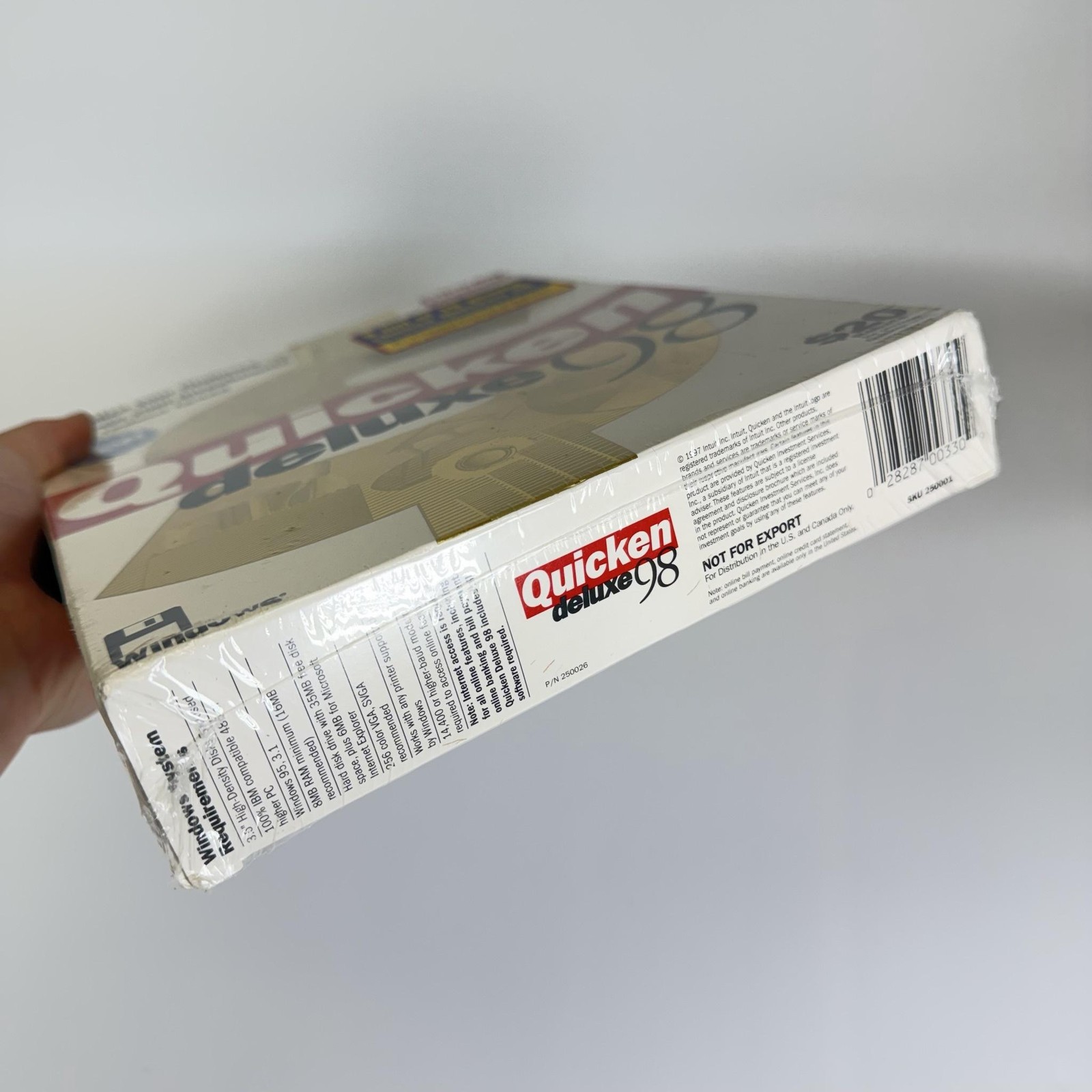 Vintage Quicken Deluxe 98 Windows Accounting Software Intuit Retail Box Sealed