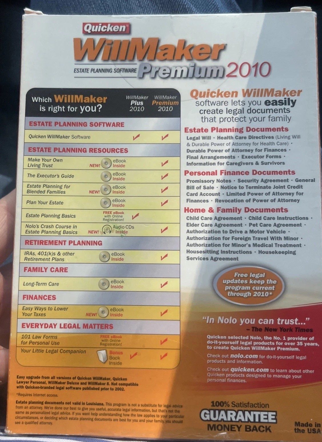 Quicken WillMaker PREMIUM 2010 new – Living Trust Maker