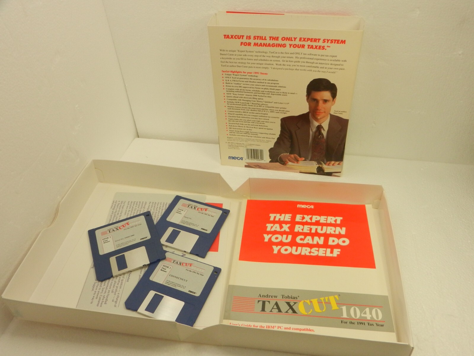Vintage – Andrew Tobias Tax Cut 1040 MECA Software 3.25” Disks for Windows