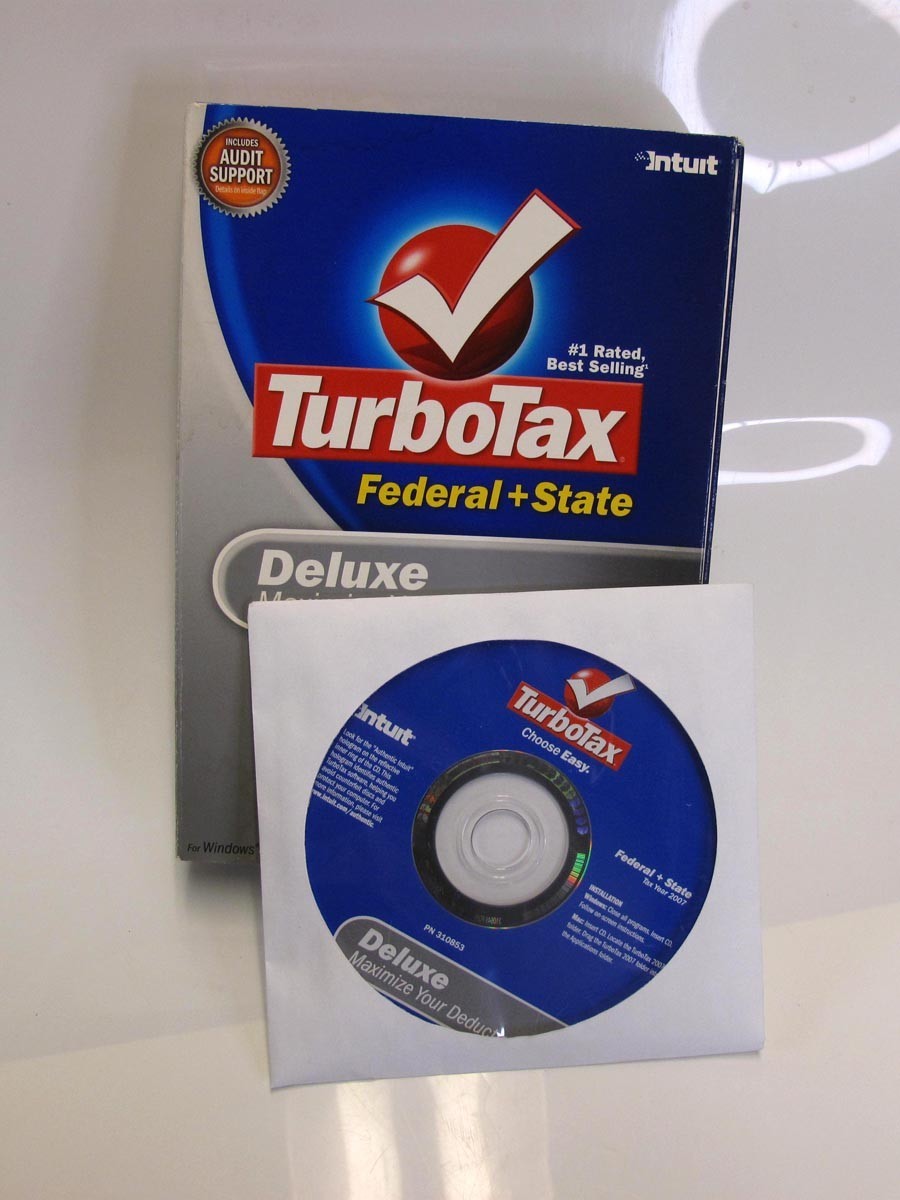 Turbotax 2007 Deluxe with state. Turbo tax. Pre-Owned