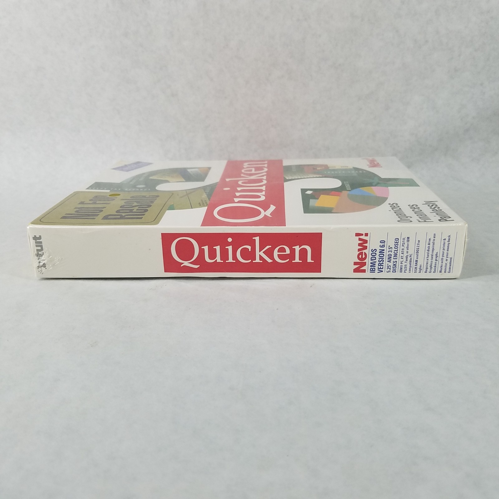 Quicken for DOS 6.0 – Vintage 1992 FACTORY SEALED Big Box – 5.25 & 3.5 Discs