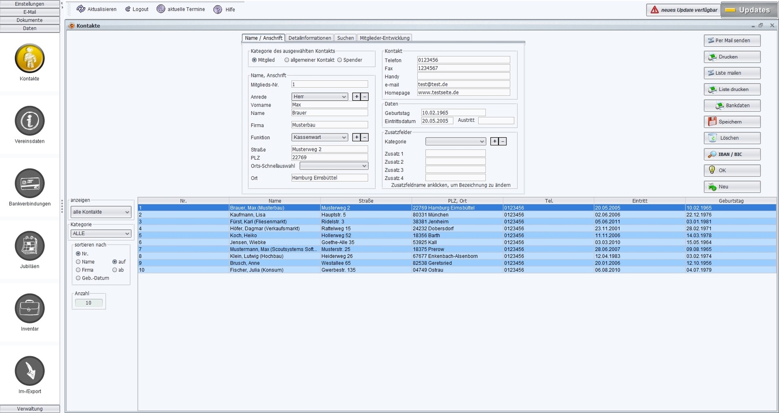 Club software, club administration, my club, software bargain, SEPA, Win 10