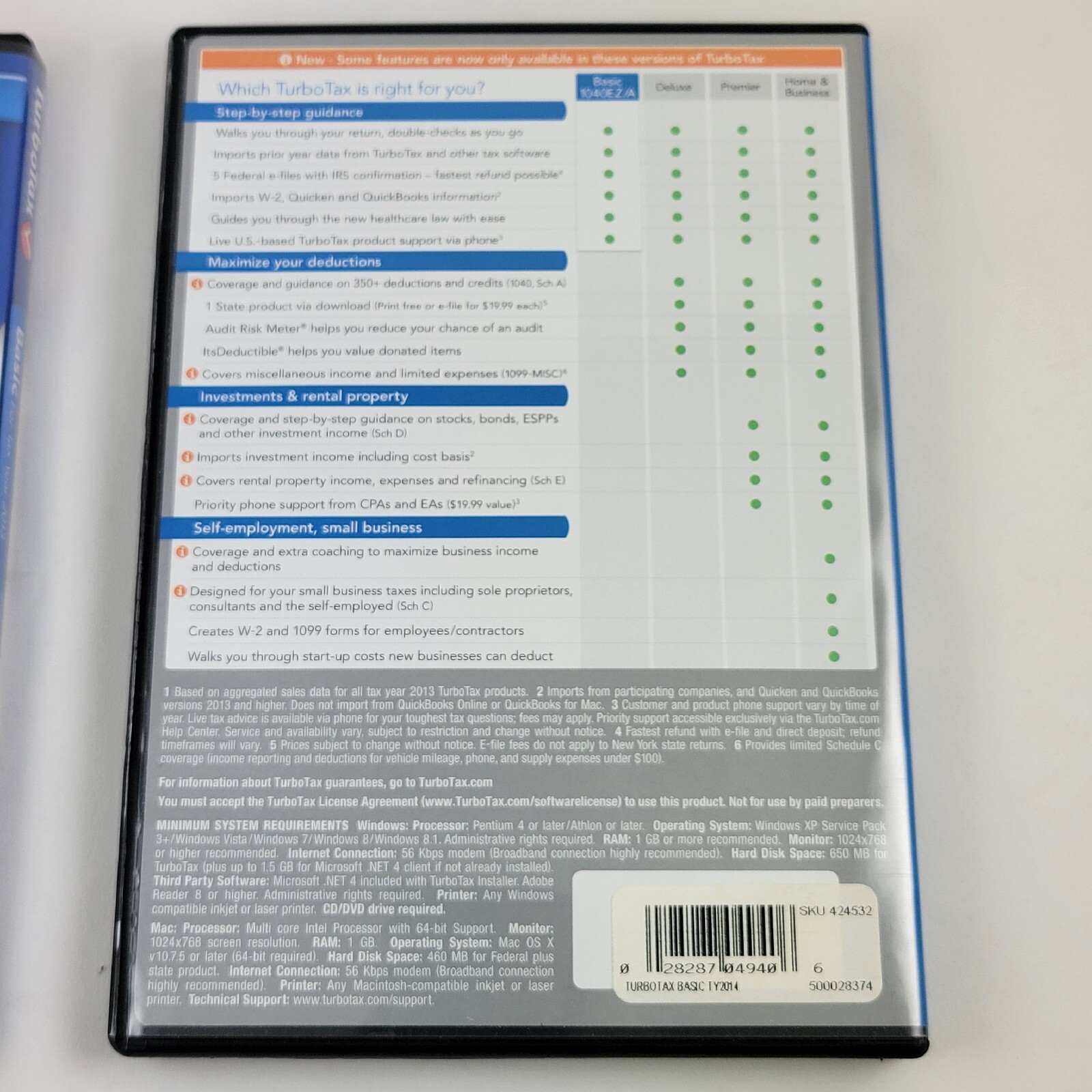 2013 & 2014 TurboTax Basic