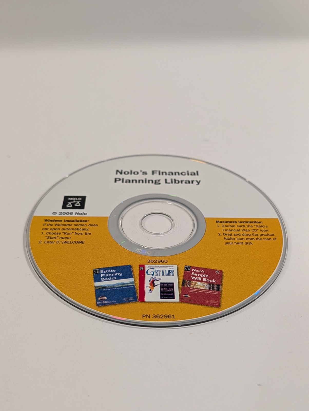 Nolo’s Financial Planning Library PC CD-ROM 2006