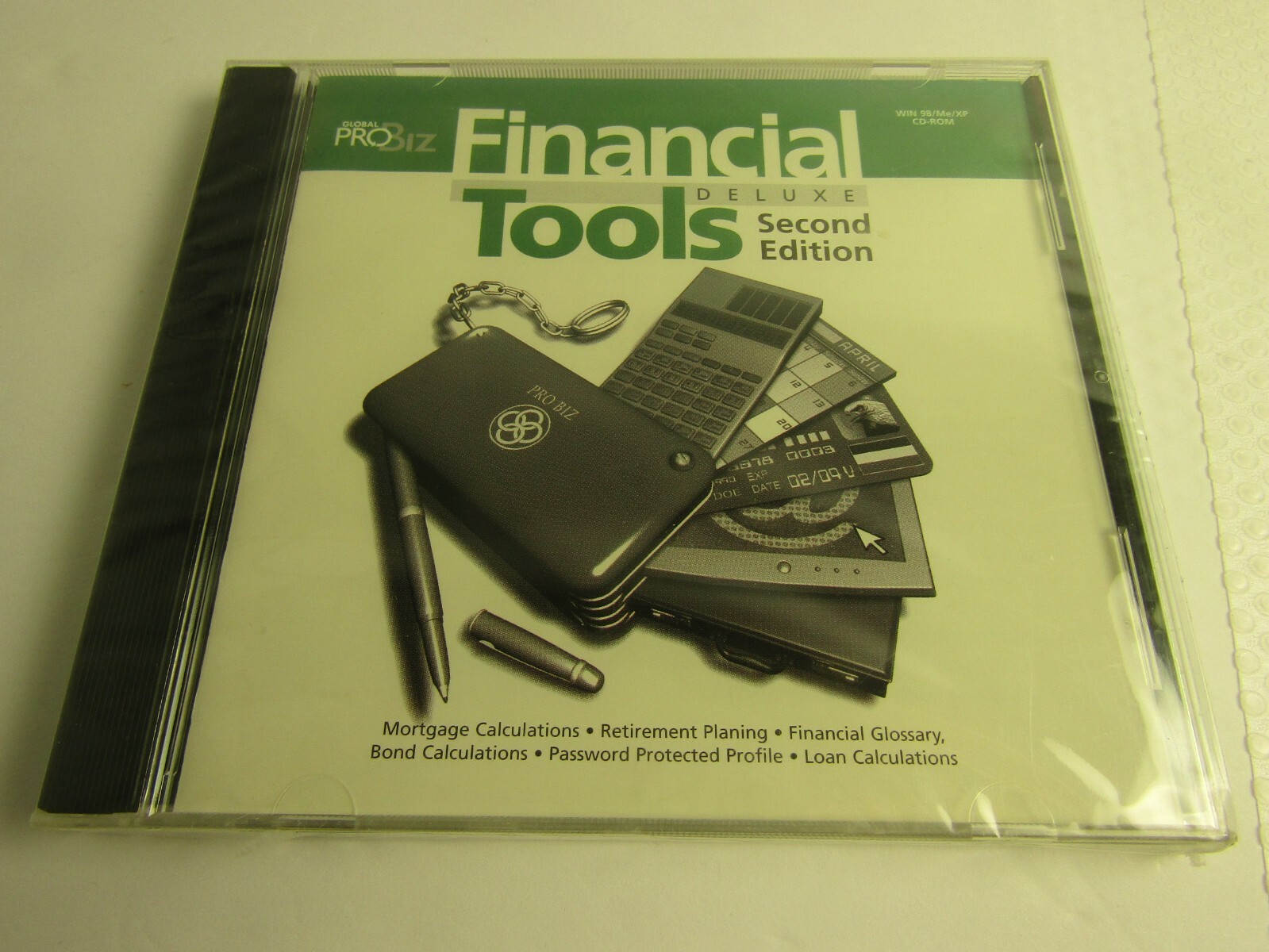 2002 FINANCIAL TOOLS DELUXE 2nd EDITION by GLOBAL PRO BIZ 98/ME/XP