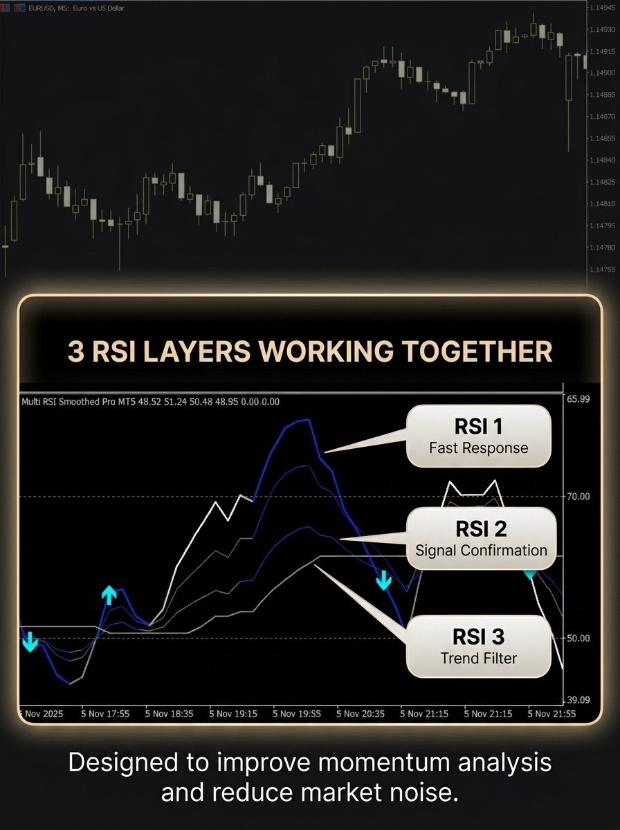 NEW!!! 📊Multi RSI Smoothed Indicator – MT4 | Digital Download