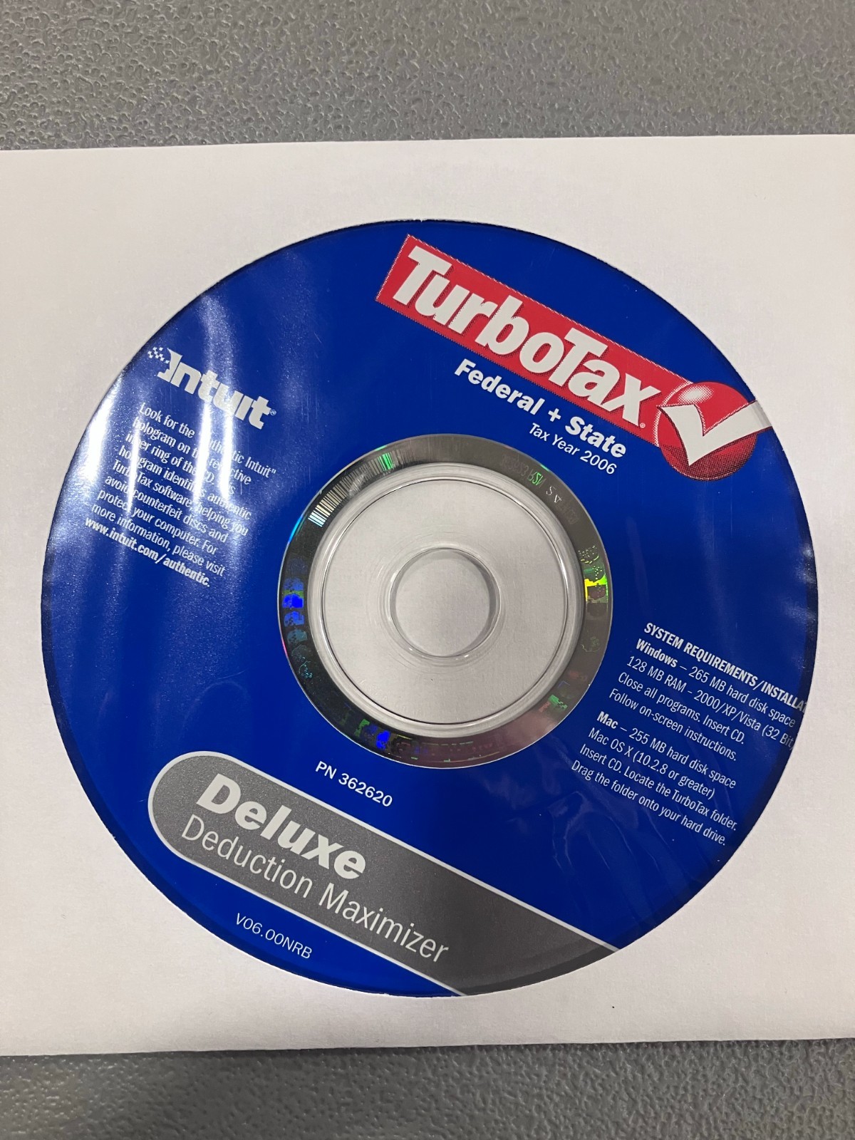 TurboTax 1997, 1998, 1999, 2000, 2001, 2002, 2003, 2006, 2007 tax software