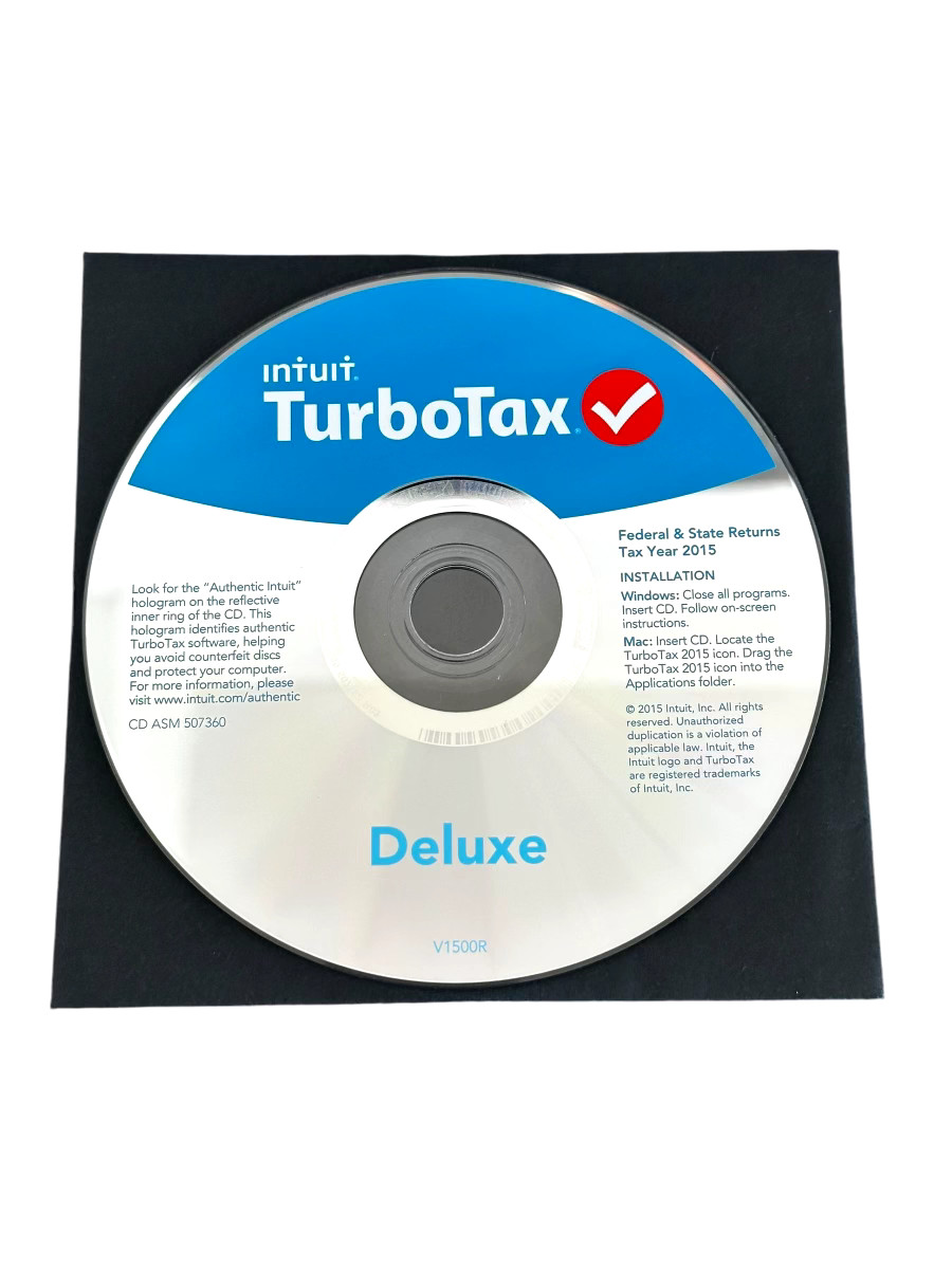 TurboTax 2015 Deluxe Federal & State Return For Windows & Mac
