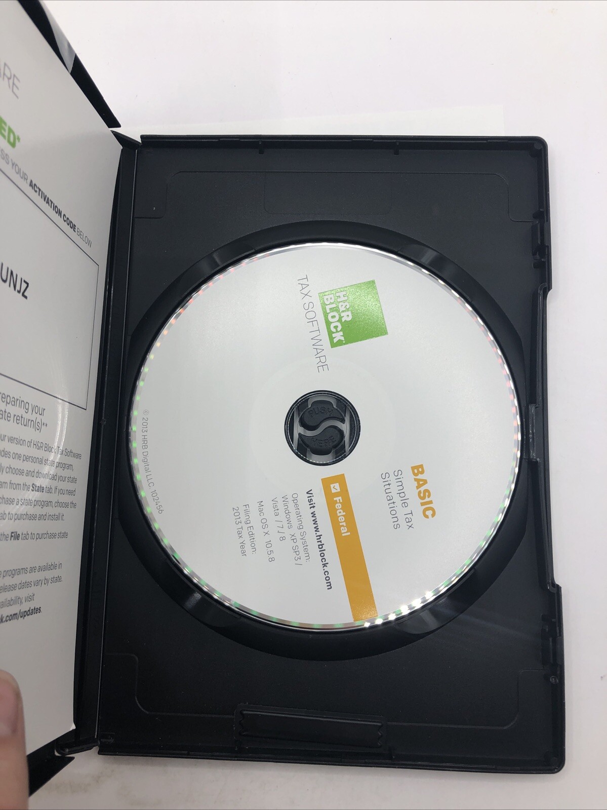 2018 H&R Block Basic 1040 Federal turbo formerly Tax Cut New CD sealed DVD case!