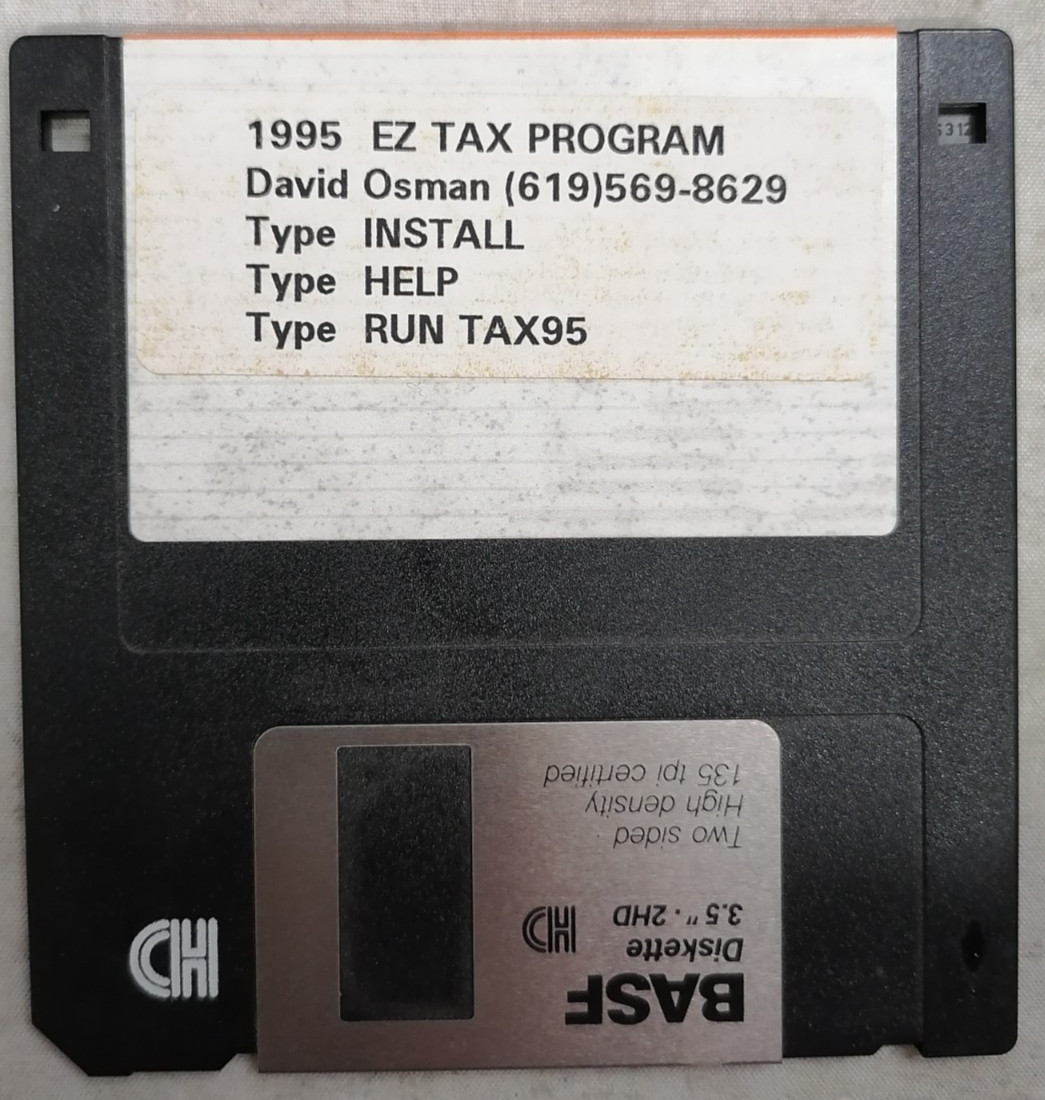 1995 EZ Tax Program David Osman
