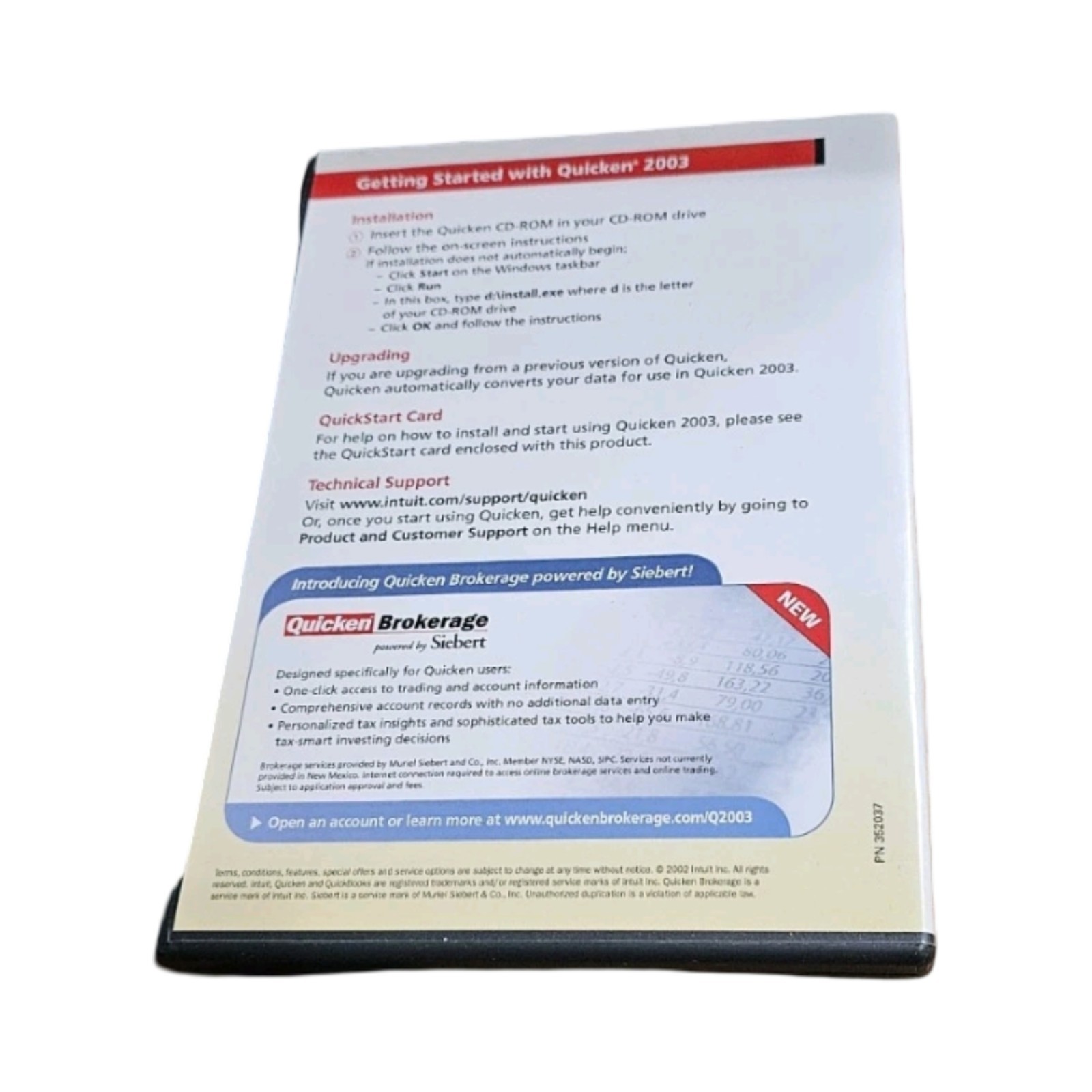2003 Quicken Premier Home & Business Personal Finance Software PC CD-ROM Intuit