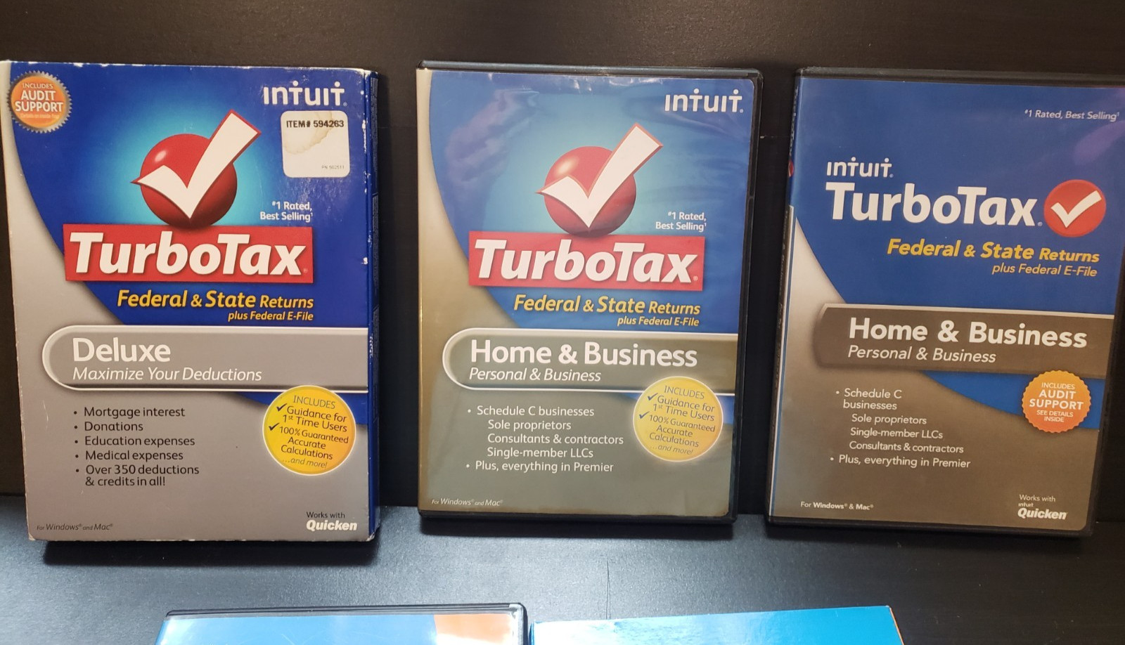 Intuit TurboTax Software CD’s – 2008, 2011, 2012, 2013, 2014 & 2015 Windows MAC