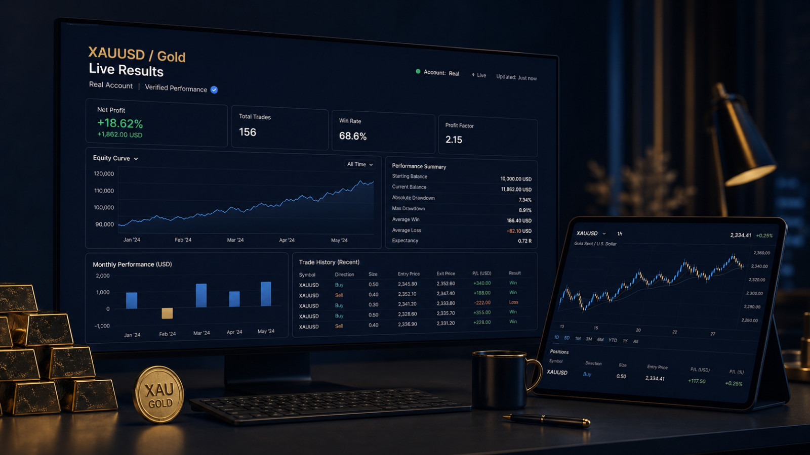 Nexus XAUUSD Gold EA | MT4 Expert Advisor | Verified Performance