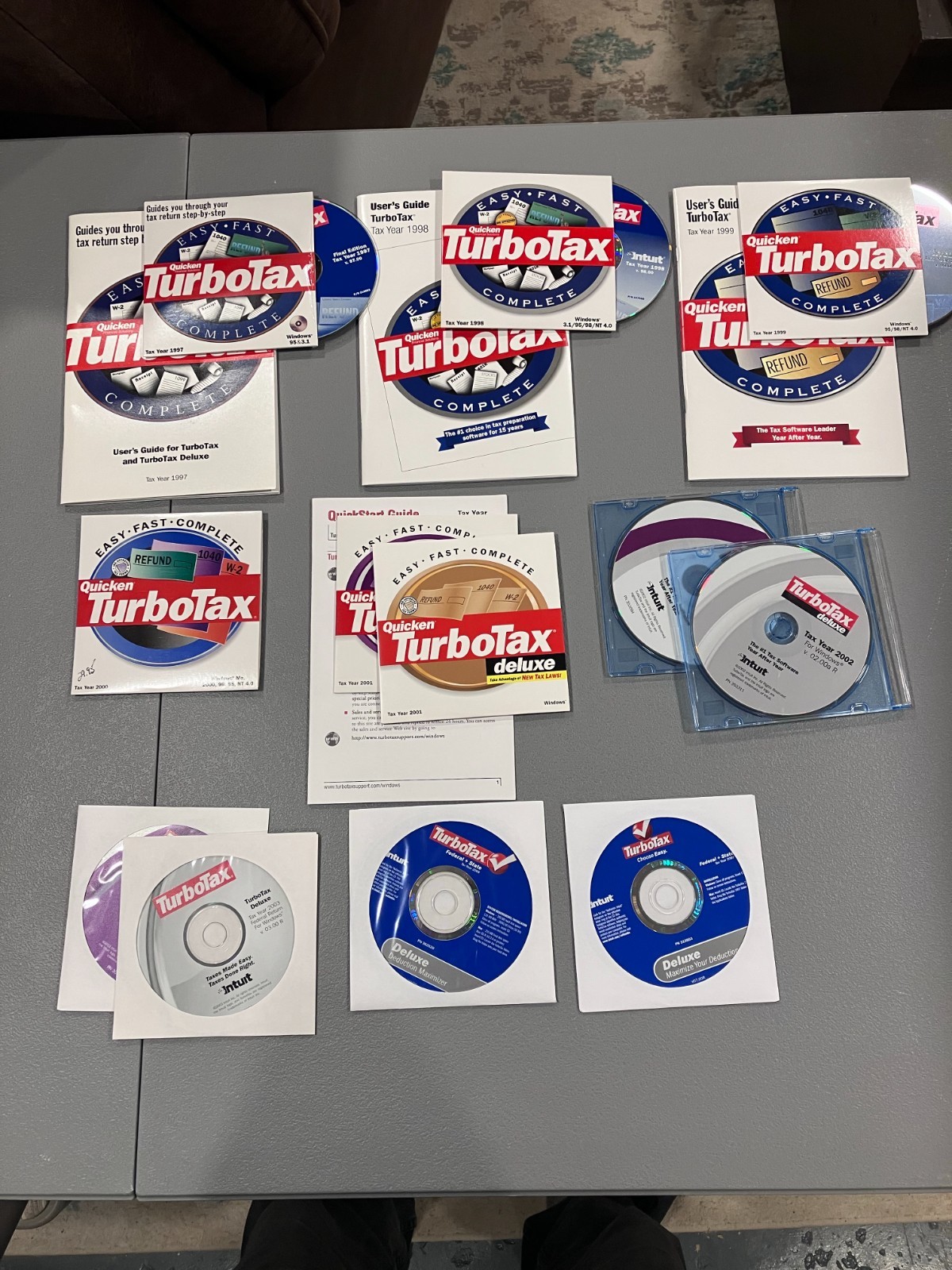 TurboTax 1997, 1998, 1999, 2000, 2001, 2002, 2003, 2006, 2007 tax software