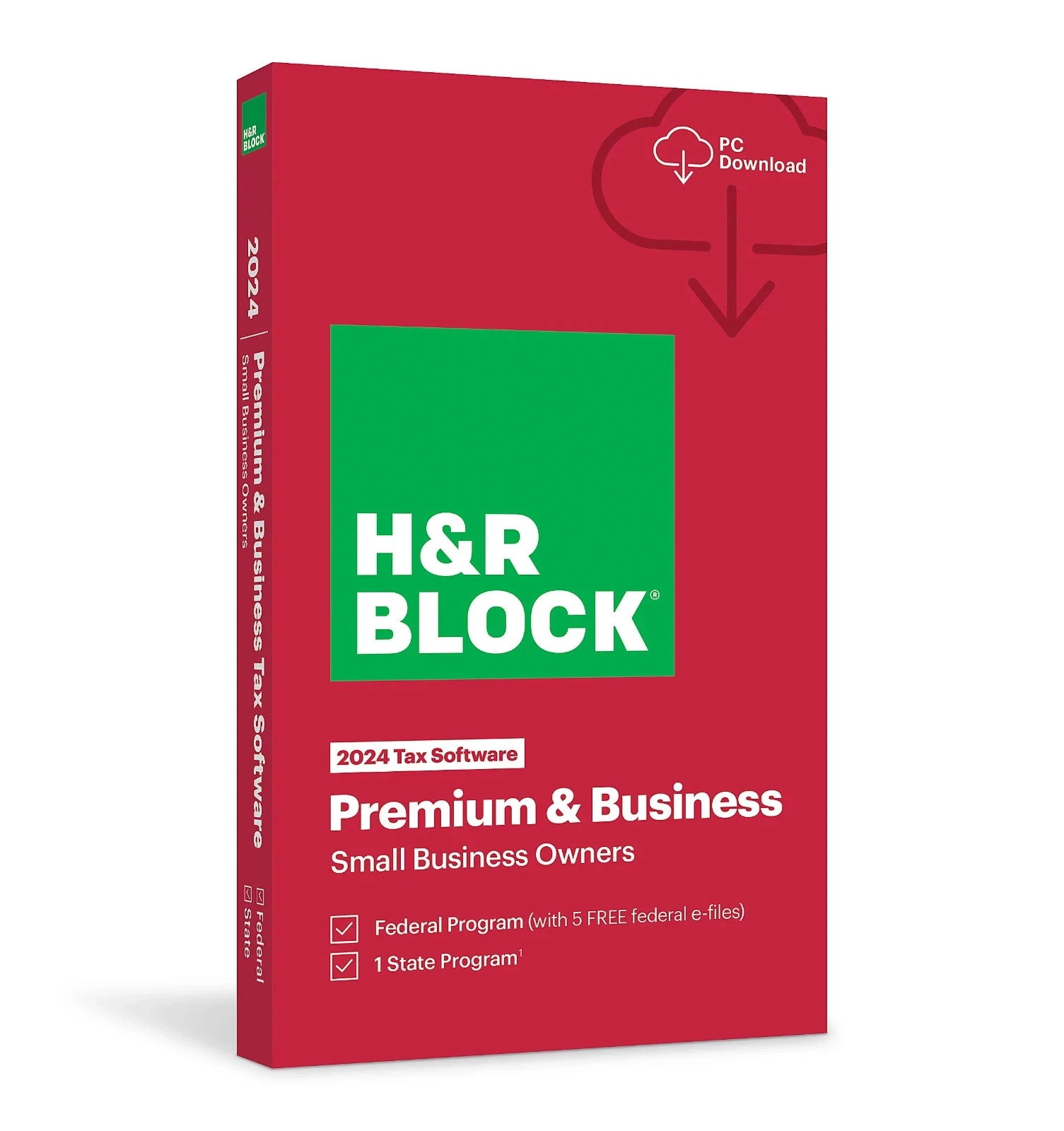 New 2024 H&R Block Tax Software Premium & Business Edition for Win/PC [Key Card]