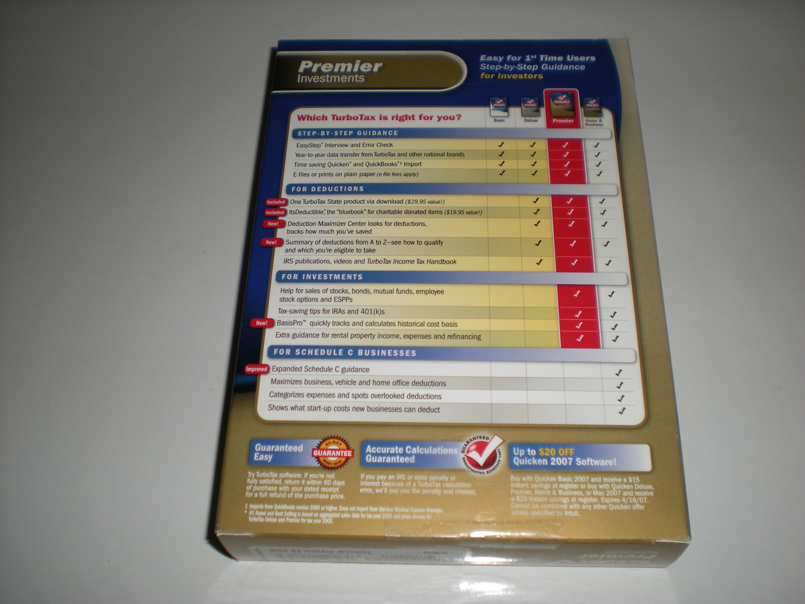 Turbotax 2006 Premier with state. New in box.