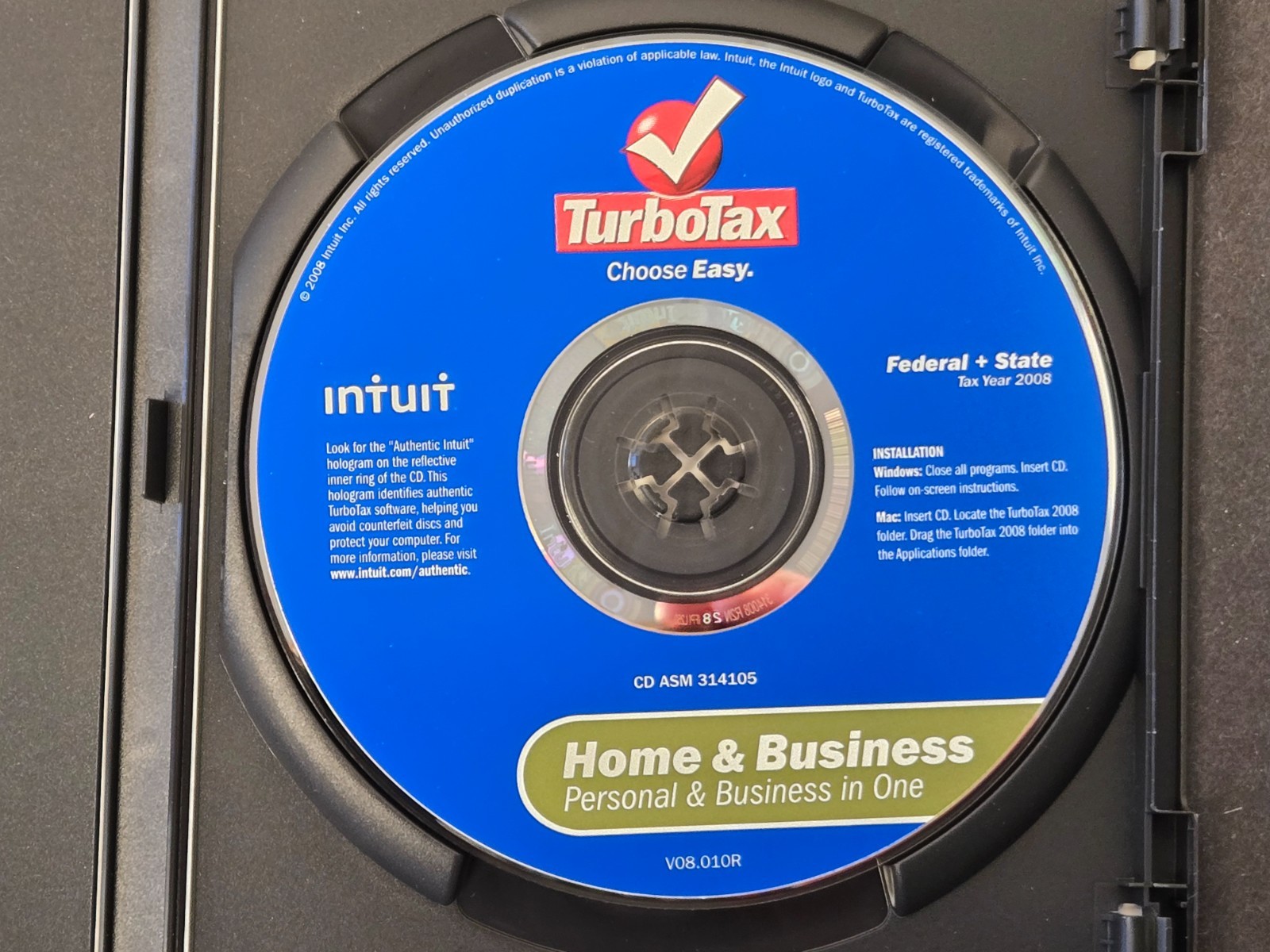 Intuit 2008 TurboTax Home and Business CD – Windows/Mac