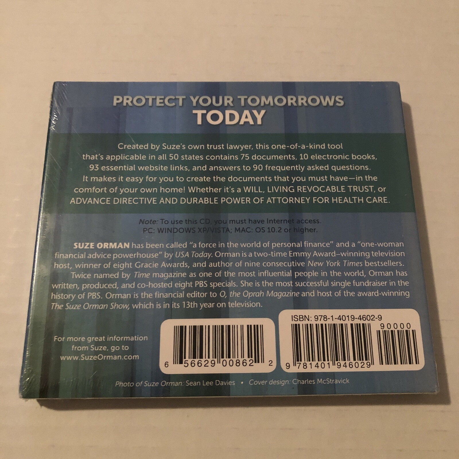 New! Suze Orman PROTECT YOUR TOMORROWS TODAY CD-ROM Win/Mac