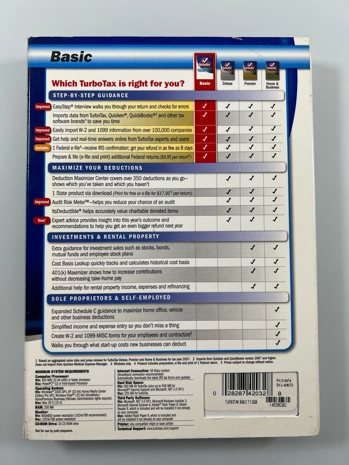 Intuit – TurboTax Basic Federal + e-File 2008