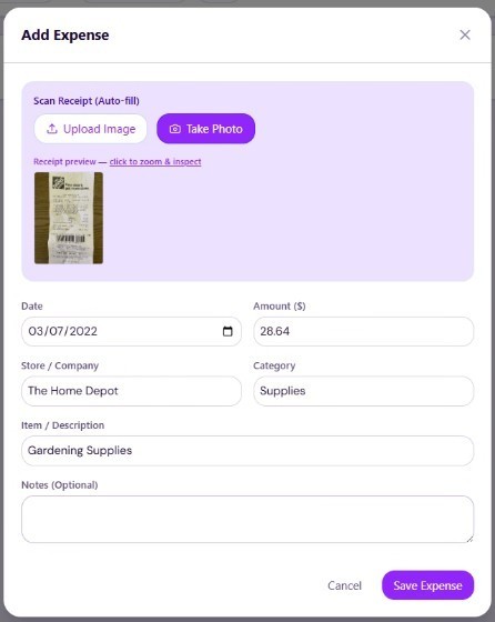 Invoice Maker Software Windows – Estimates, Service Log, AI Receipts